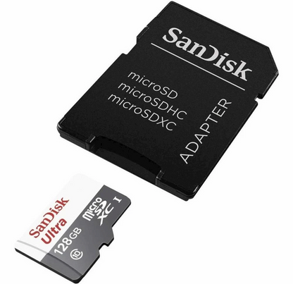 Memoria Flask SanDisk Ultra, 128GB MicroSDXC UHS-I MicroSDXC, con Adaptador
