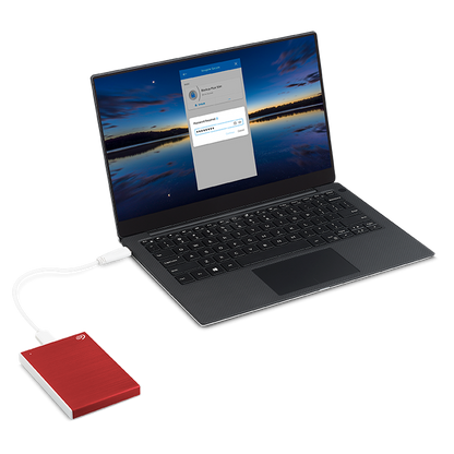 Disco Duro Externo Seagate Backup Plus Slim 2.5", 1TB, USB, Rojo - para Mac/PC