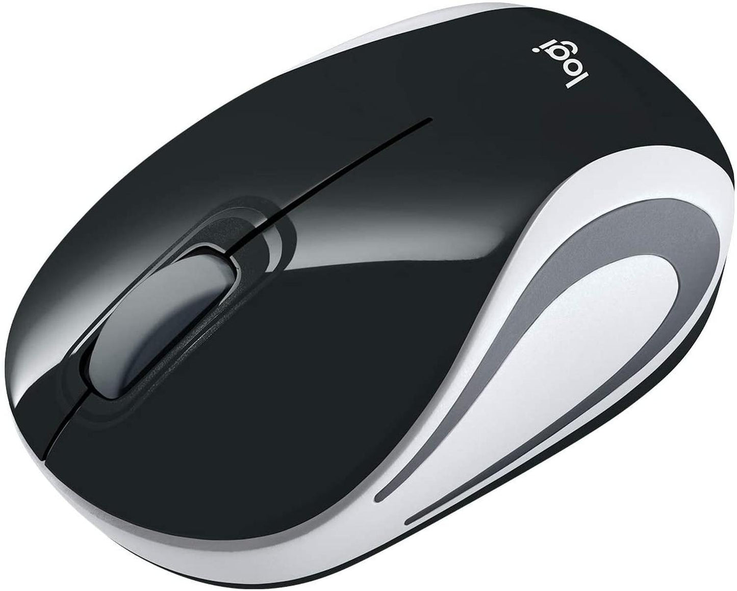 Mini Mouse Logitech Óptico M187, Inalámbrico, USB, 1000DPI, Negro