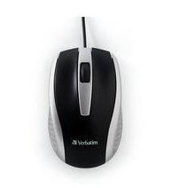 Mouse Verbatim Óptico Bravo 99741, Alámbrico, USB, Negro/Plata