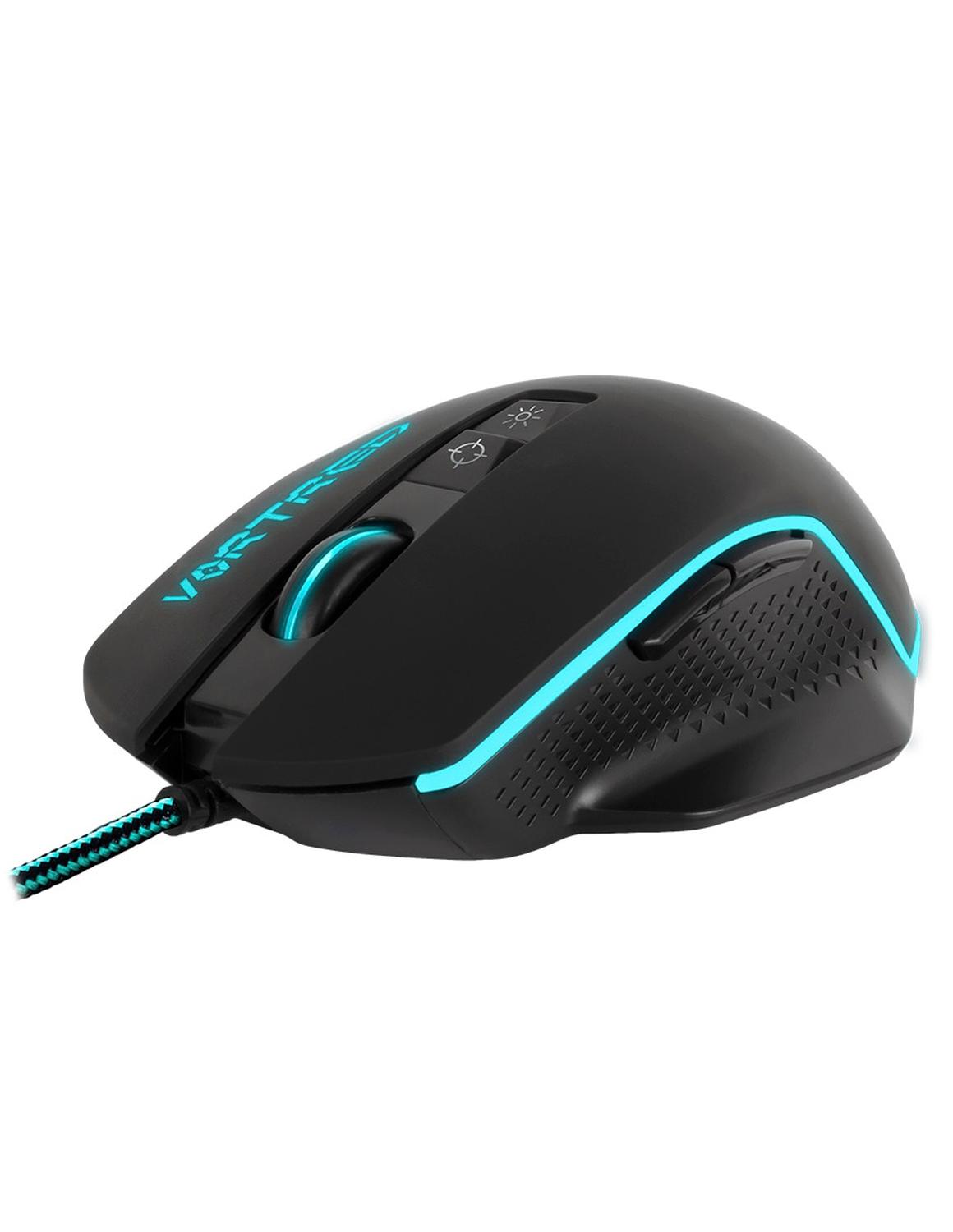 Mouse Gaming Vortred, Alámbrico, Negro