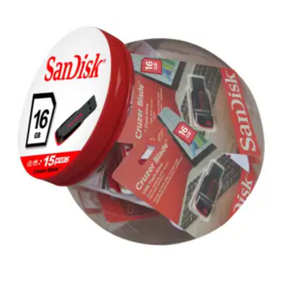 MEMORIA USB 2.0 SANDISK 15 PIEZAS DE 16GB / SDCZ50-016G-B35